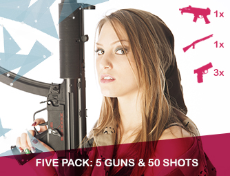 Five pack: 5 guns & 50 shots